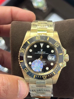 Rolex Submariner Date Yellow Gold Blue Dial Mens Watch