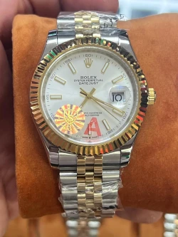Rolex Datejust Rolesor White Dial