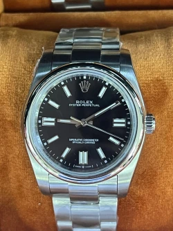 Rolex Oyster Perpetual Black Dial Stainless Steel