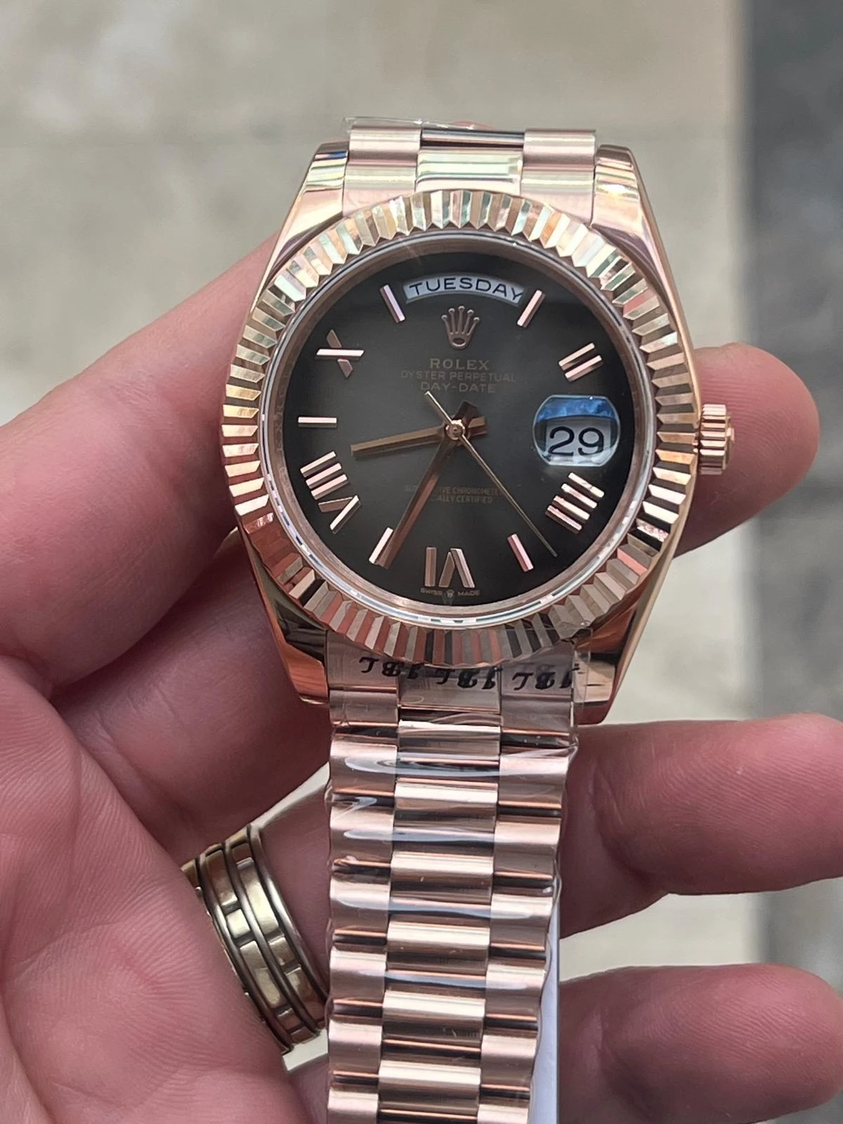 Rolex Day-Date 40 Everose Gold Slate Grey Dial Rolex Day-Date 40 Everose Gold Slate Grey Dial