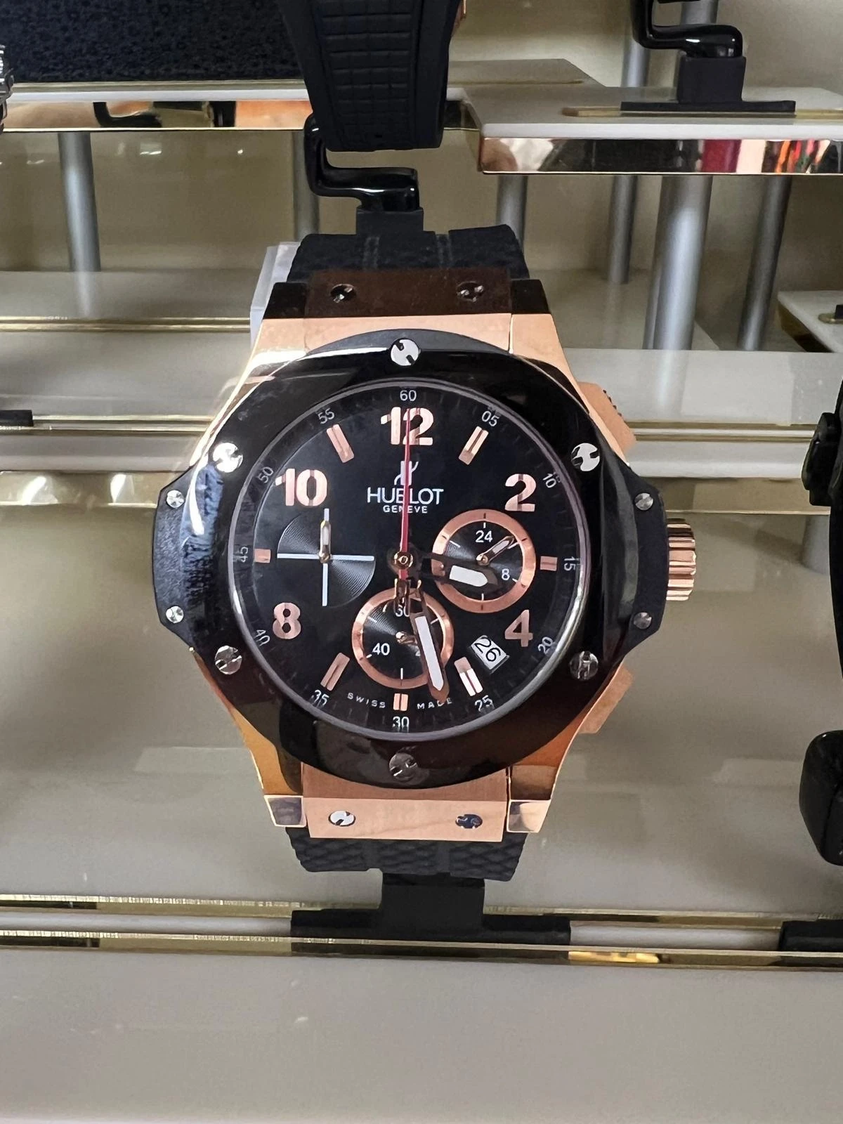 Hublot Big Bang Black Dial Rose Gold Hublot Big Bang Black Dial Rose Gold