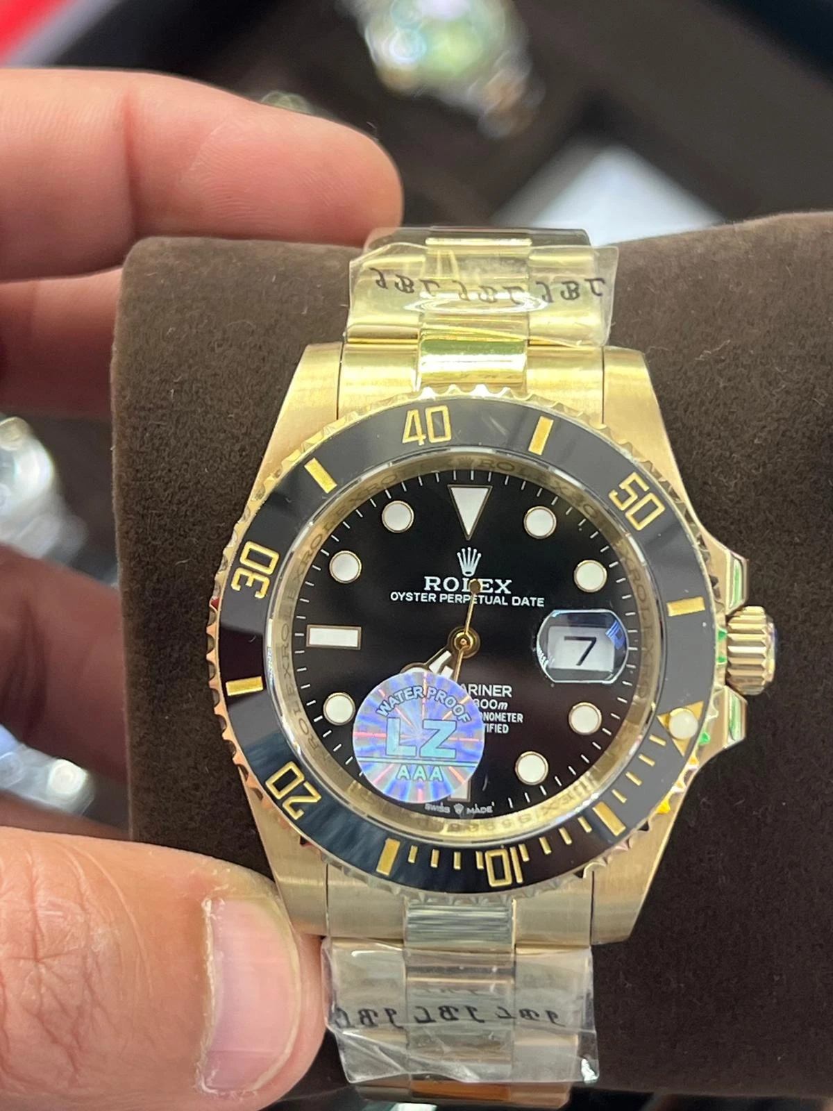 Rolex Submariner Date Yellow Gold Blue Dial Men's Watch